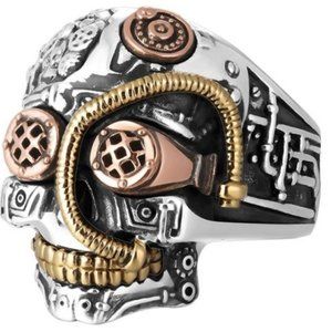 NEW Men's Steampunk Skull Gothic Biker SS Ring
